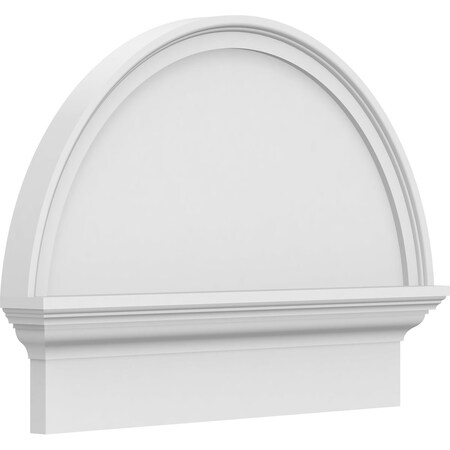 Ekena Millwork Half Round Smooth Architectural Grade PVC Combination Pediment, 24"W x 18-3/4"H x 2-3/4"P PEDPC024X190HRO00